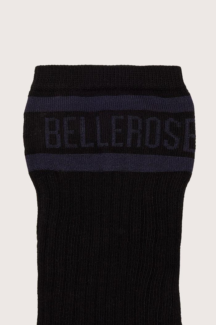 Bellerose Chaussettes Crew Avec Logo Noir Pour Femmes