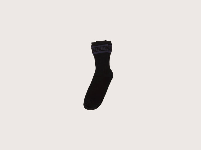 Bellerose Chaussettes crew avec logo noir pour femmes