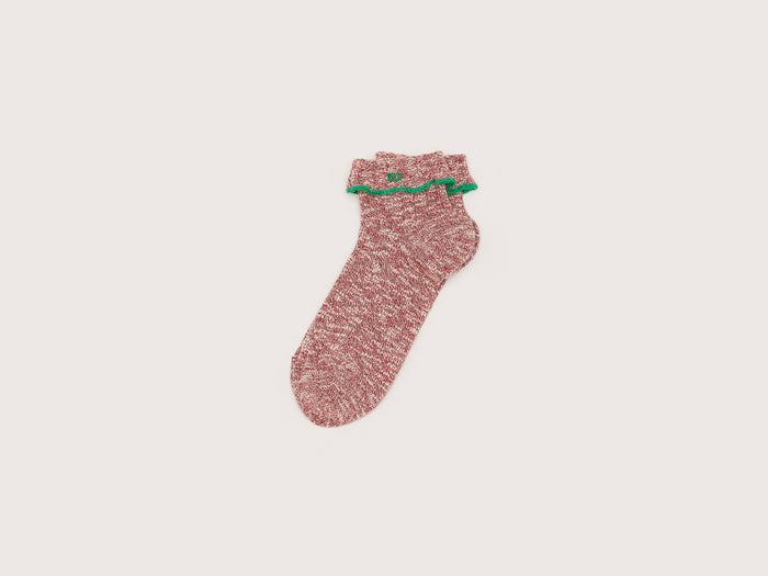Bellerose Chaussettes crew avec logo rouge pour femmes