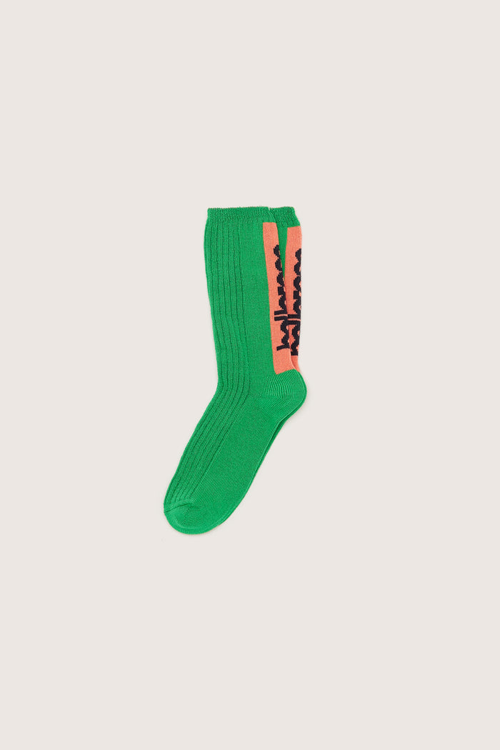 Bellerose Chaussettes Crew Avec Logo Vert Pour Femmes