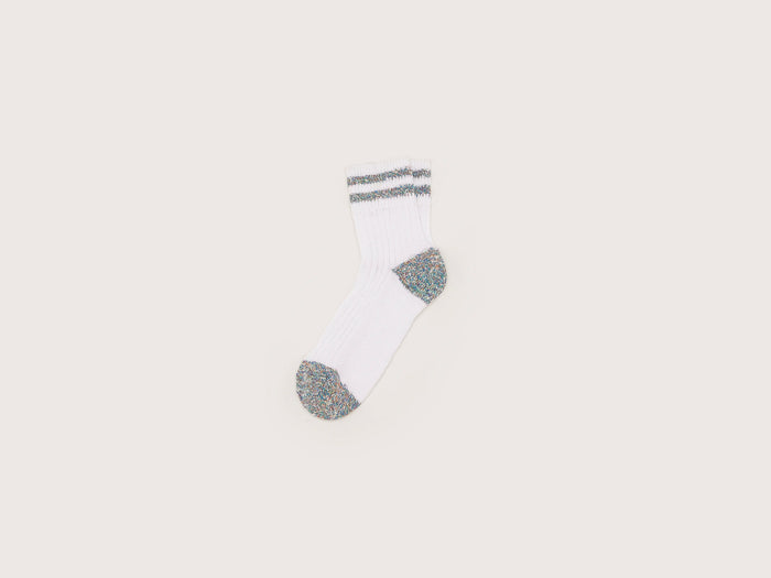 Bellerose Chaussettes Crew Rayées Blanches Pour Femmes