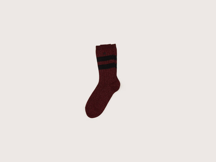 Bellerose Chaussettes crew rayées bordeaux pour femmes