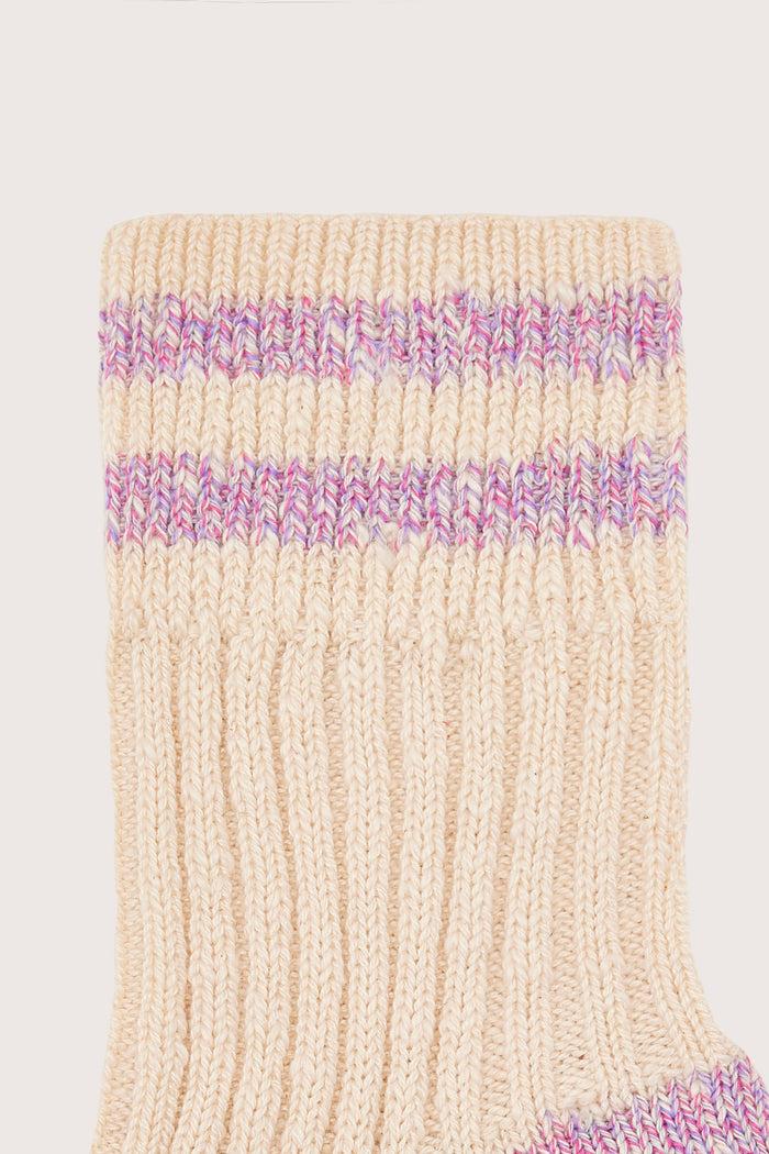 Bellerose Chaussettes Crew Rayées écrues Pour Femmes