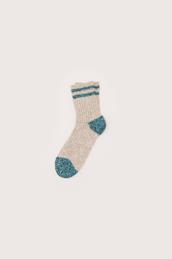 Bellerose Chaussettes Crew Rayées Grises Pour Femmes