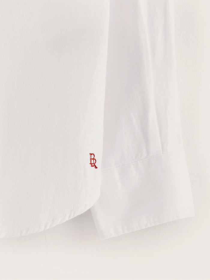 Bellerose Chemise Blanche En Popeline De Coton Pour Garçons