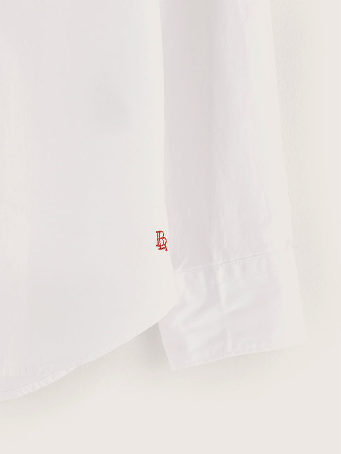 Bellerose Chemise Blanche En Popeline De Coton Pour Garçons