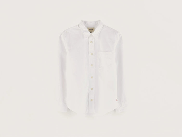 Bellerose Chemise blanche en popeline de coton pour garçons