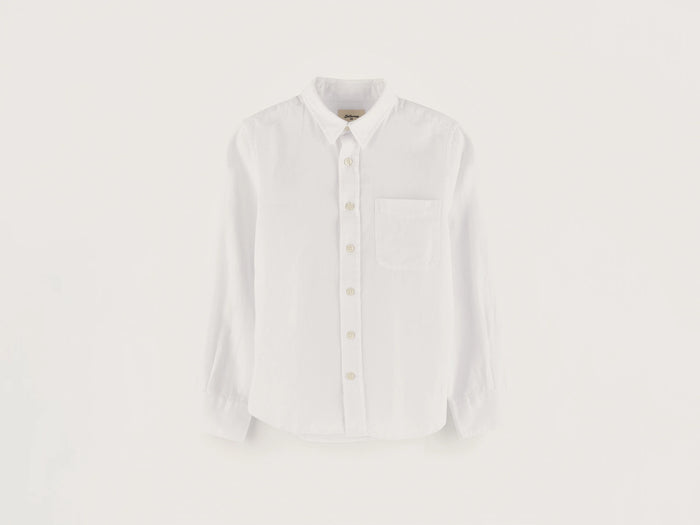 Bellerose Chemise blanche en popeline de coton pour garçons