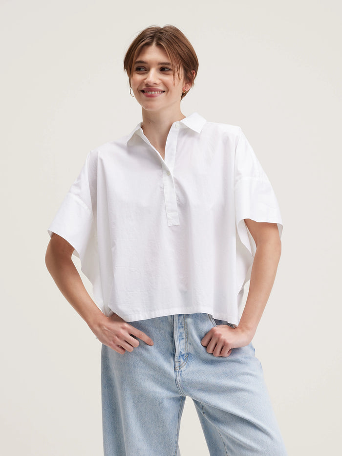 Bellerose Chemise Blanche Manches Courtes Pour Femmes