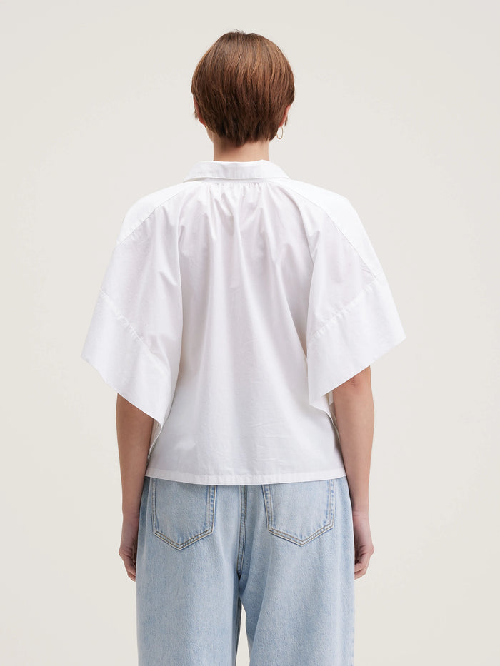 Bellerose Chemise Blanche Manches Courtes Pour Femmes