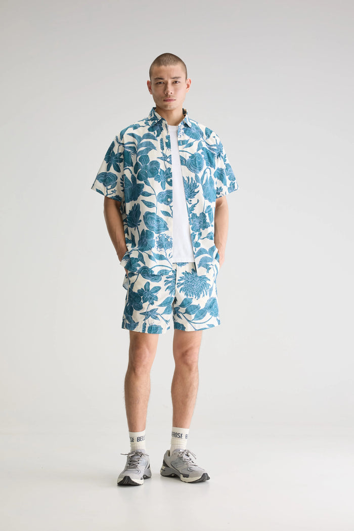 Bellerose Chemise Bleu Canard à Manches Courtes Pour Homme