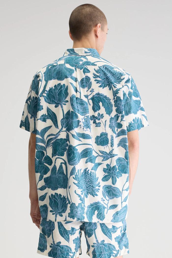 Bellerose Chemise Bleu Canard à Manches Courtes Pour Homme