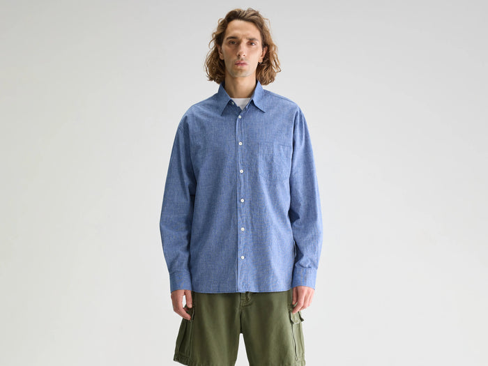 Bellerose Chemise bleue à manches longues pour homme