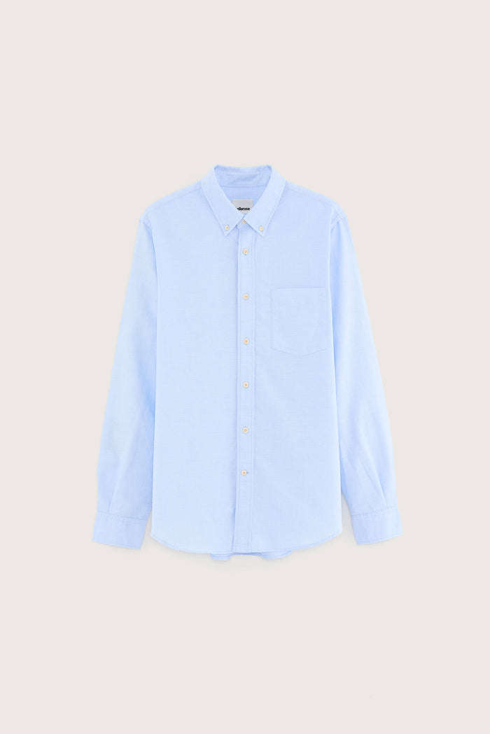 Bellerose Chemise Bleue Slim à Manches Longues Pour Homme