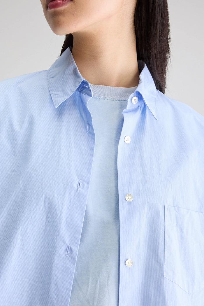 Bellerose Chemise Brodée Oversize Bleue Pour Femmes