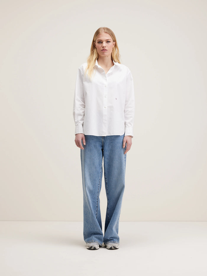 Bellerose Chemise Classique En Coton Blanc Pour Femmes