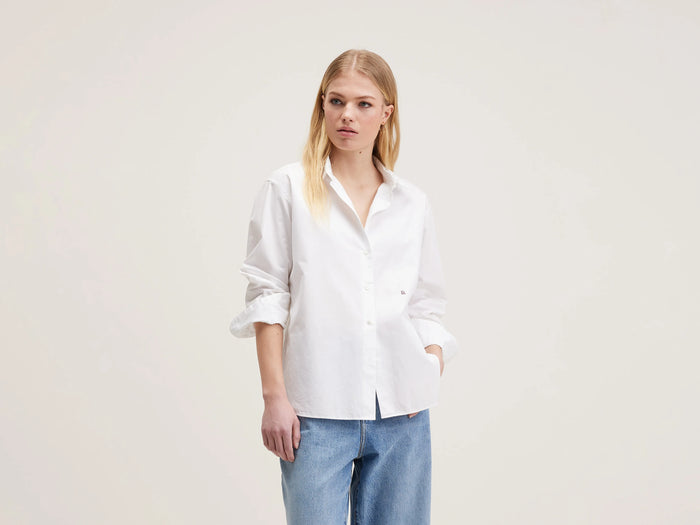 Bellerose Chemise classique en coton blanc pour femmes