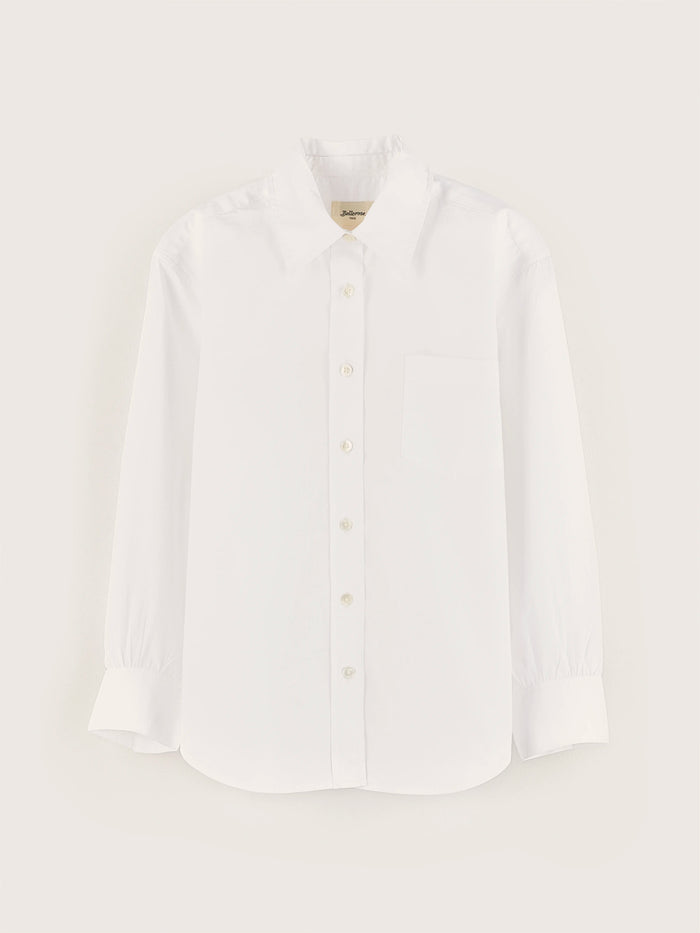 Bellerose Chemise Classique En Coton Blanc Pour Filles