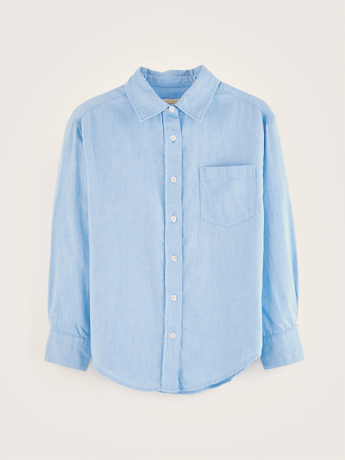 Bellerose Chemise Classique En Coton Bleu Clair Pour Filles
