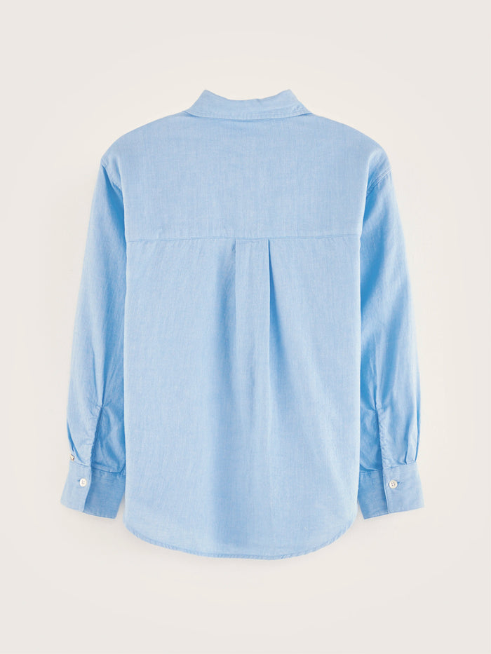 Bellerose Chemise Classique En Coton Bleu Clair Pour Filles