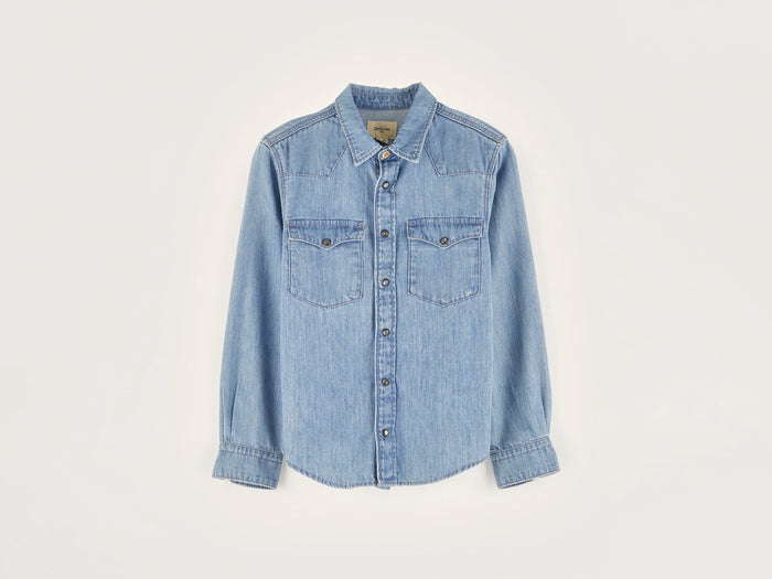 Bellerose Chemise en denim de coton bleu pour garçons