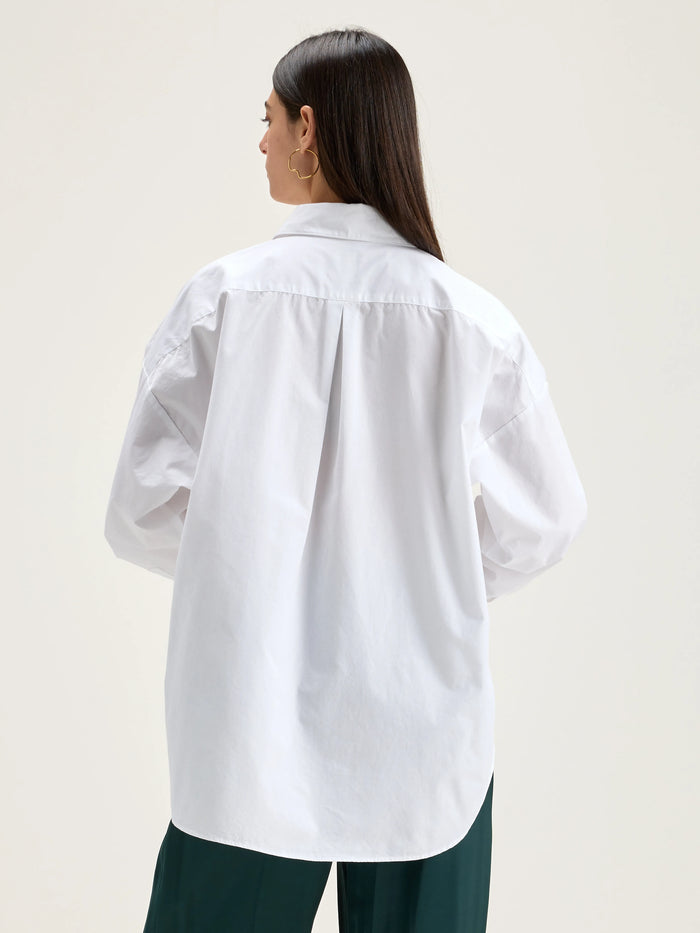 Bellerose Chemise Oversized En Coton Blanc Pour Femmes