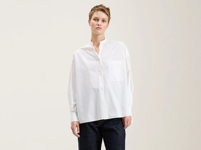 Bellerose Chemise Oversized En Popeline De Coton Blanc Pour Femmes