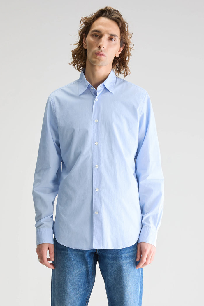 Bellerose Chemise Rayée Bleue à Manches Longues Pour Homme