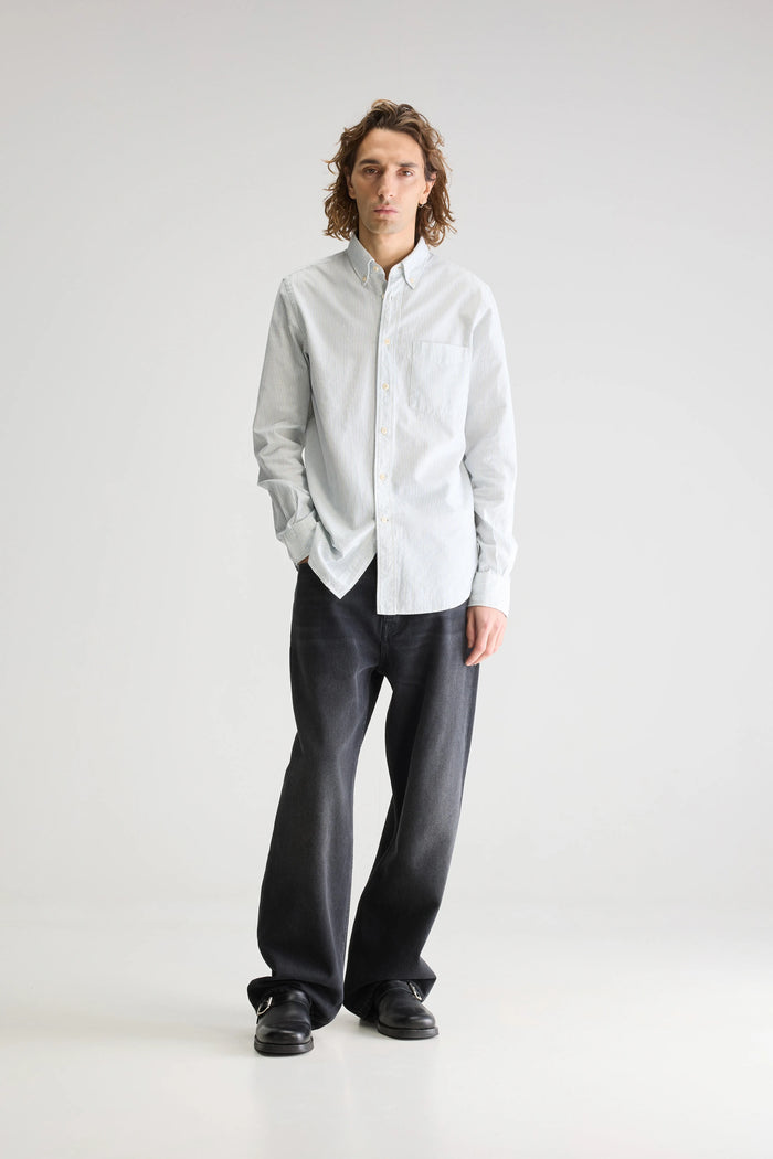 Bellerose Chemise Rayée Slim à Manches Longues Pour Homme