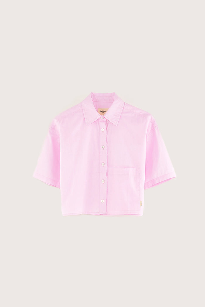 Bellerose Chemisier Court Rose Manches Courtes Pour Filles