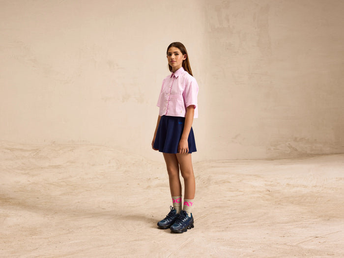 Bellerose Chemisier court rose manches courtes pour filles