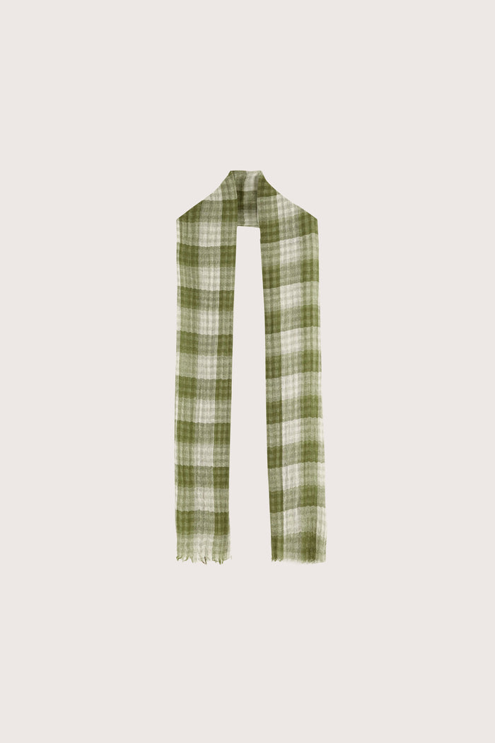 Bellerose Écharpe à Carreaux Bleu Et Vert Pour Femmes