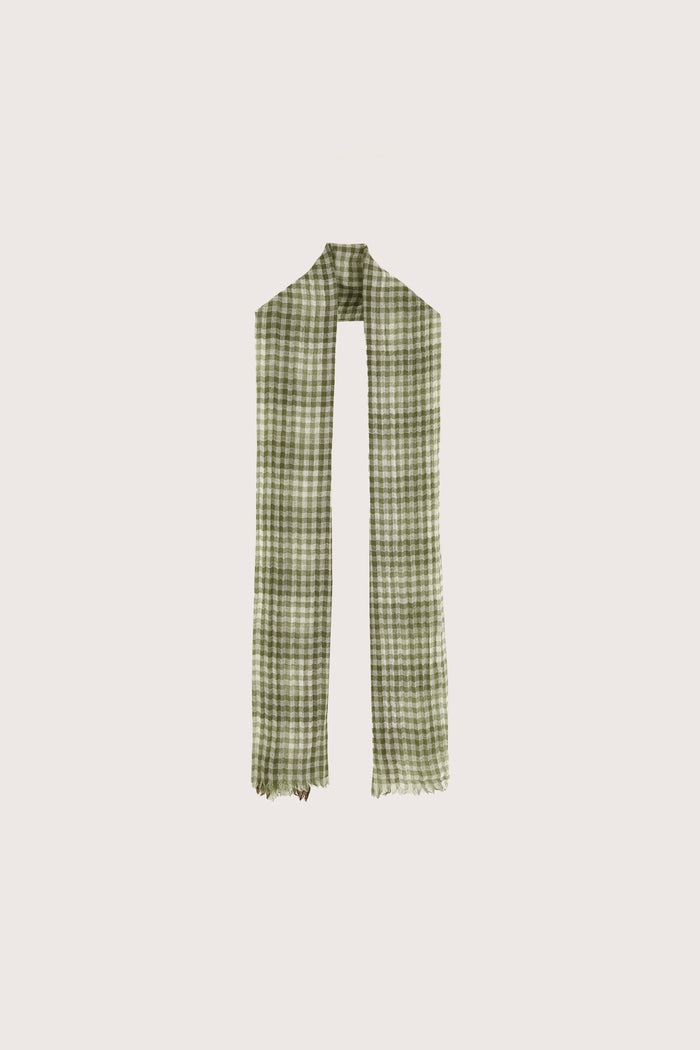Bellerose Écharpe à Carreaux Bleu Et Vert Pour Femmes