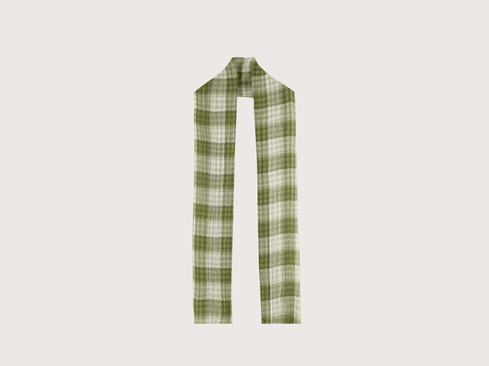 Bellerose Écharpe à carreaux bleu et vert pour femmes