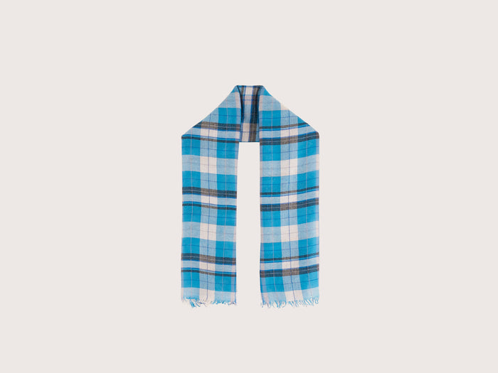 Bellerose Écharpe à Carreaux Rose Et Bleu Pour Femmes