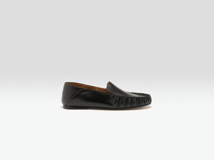 Flattered Flattée Mocassins Bon Bon en cuir noir