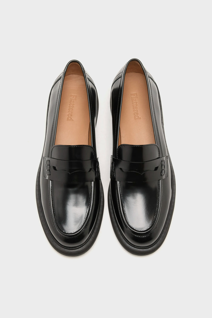 Flattered Flattered Mocassins Sadie En Cuir Noir