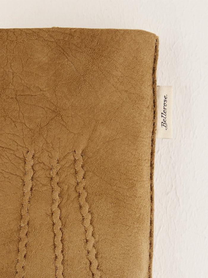 Bellerose Gants En Cuir De Shearling Cognac Pour Femmes
