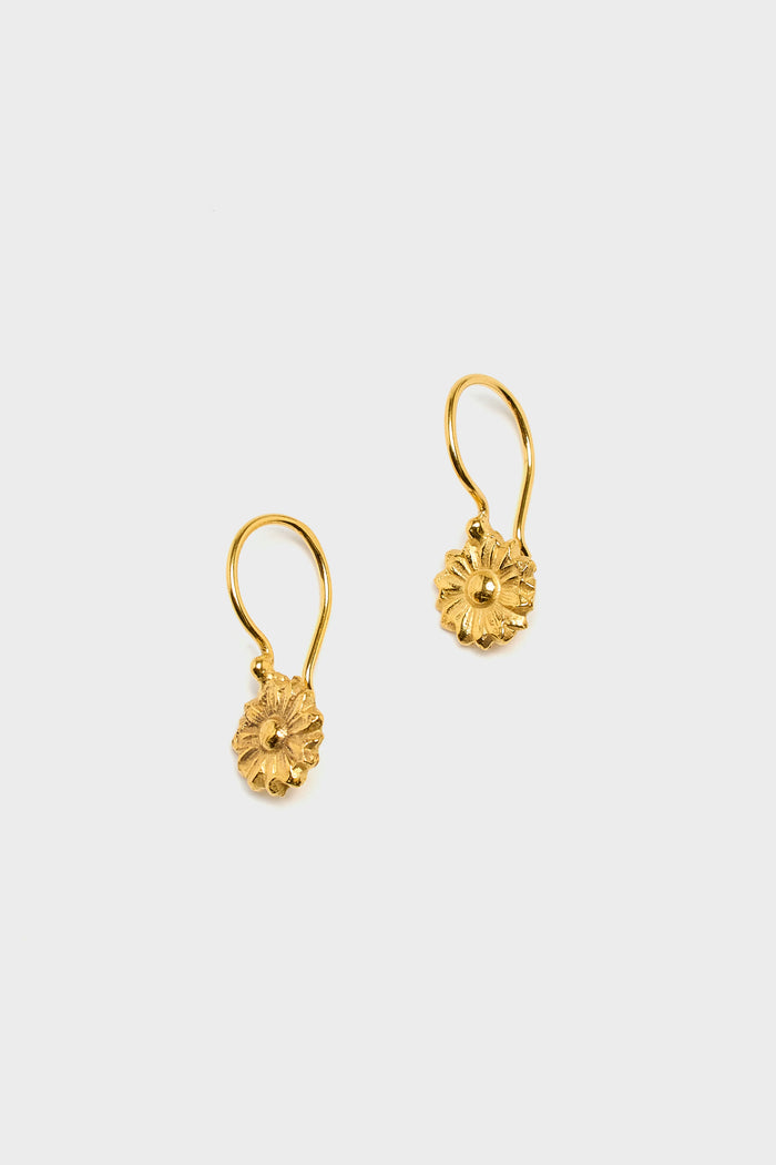 Sylvie Gilbert GilbertGilbert Flower Gold Pendant Earrings
