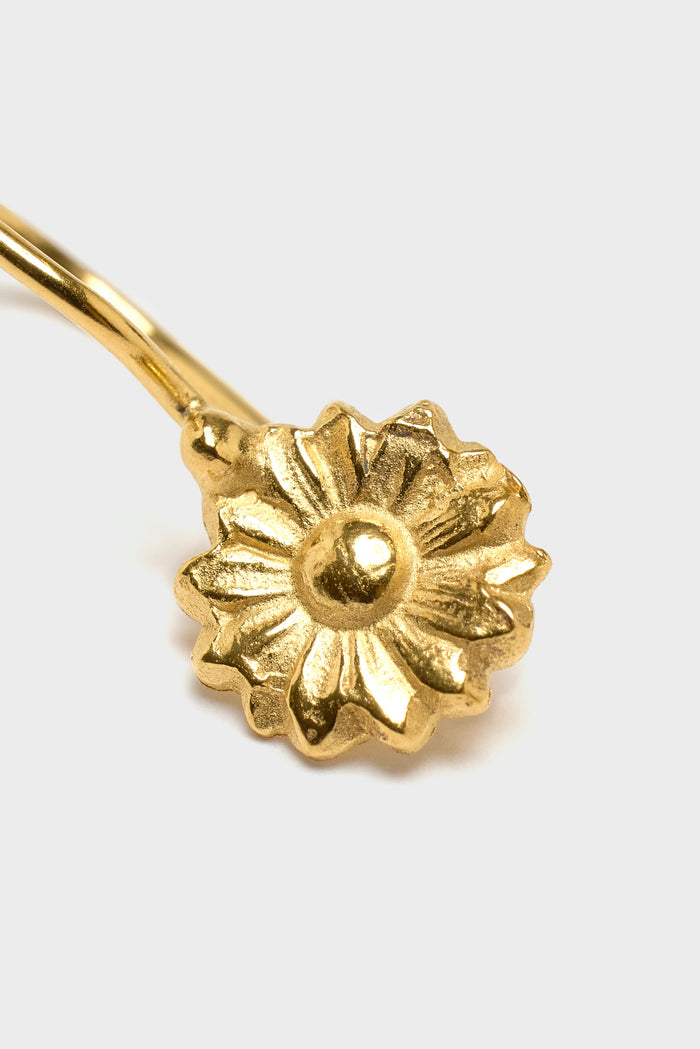 Sylvie Gilbert GilbertGilbert Flower Gold Pendant Earrings