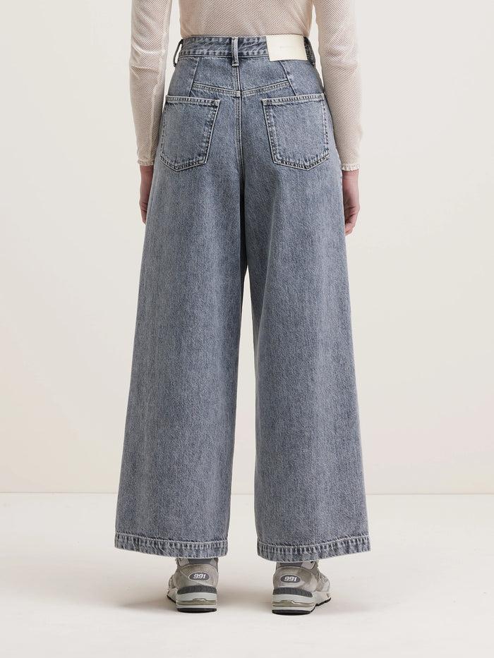 Bellerose Jean à Taille Haute En Denim De Coton Blanc Pour Femmes