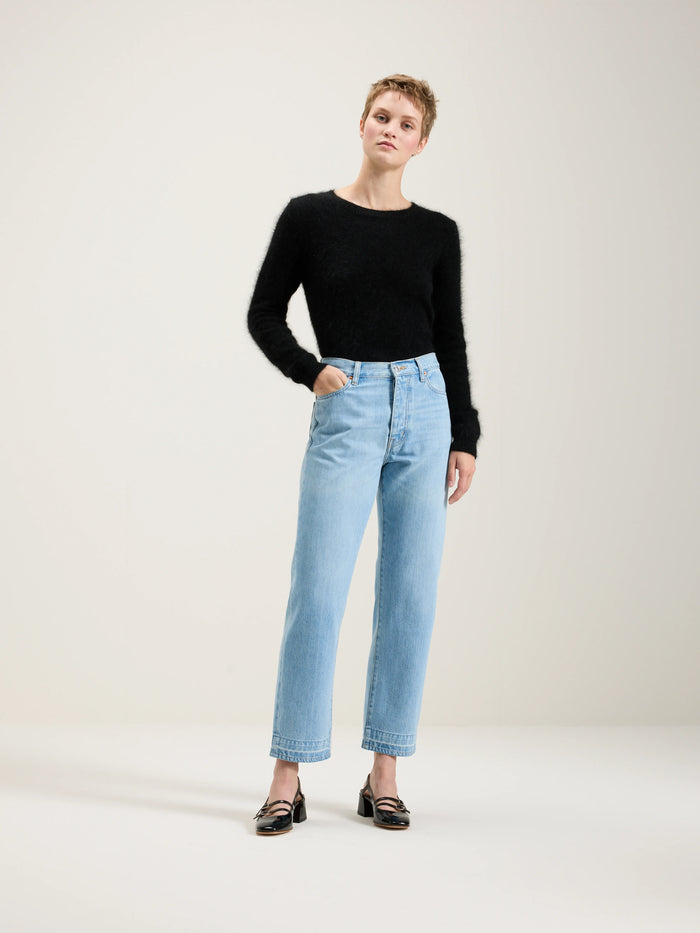 Bellerose Jean à Taille Mi-haute En Denim Bleu Clair Délavé Pour Femmes
