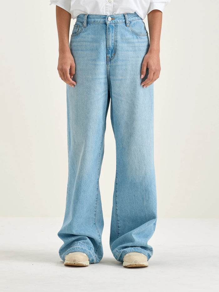 Bellerose Jean Boyfriend En Denim Bleu Vintage Pour Femmes