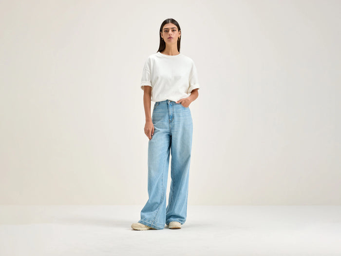 Bellerose Jean boyfriend en denim bleu vintage pour femmes