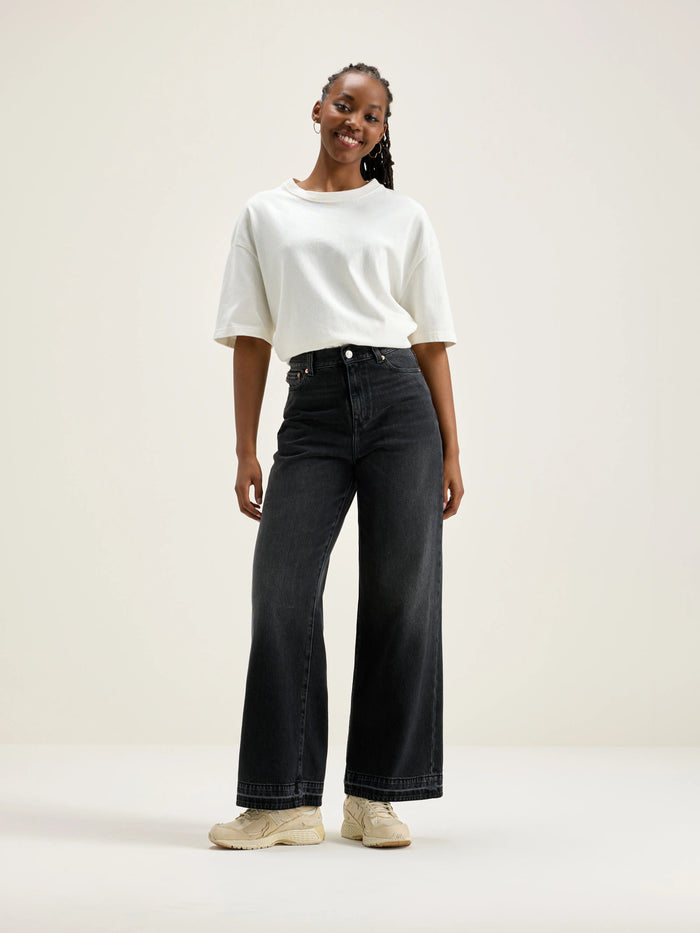 Bellerose Jean Boyfriend En Denim Noir Vintage Pour Femmes
