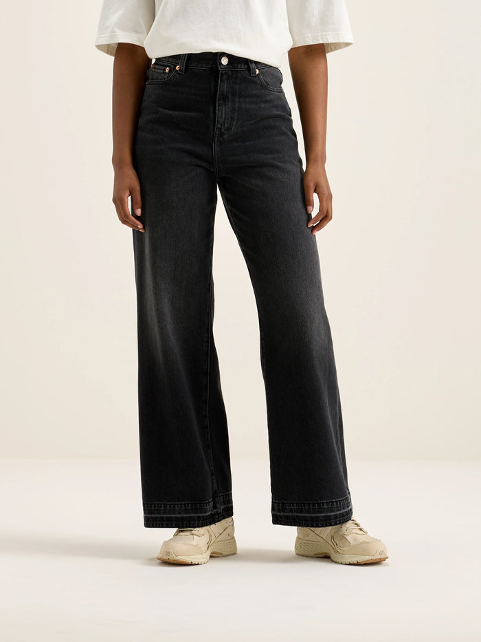 Bellerose Jean Boyfriend En Denim Noir Vintage Pour Femmes