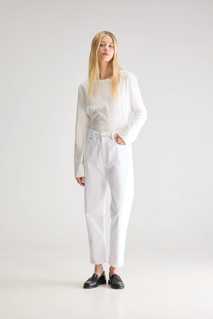Bellerose Jean Denim Blanc À Jambes Effilées Pour Femmes