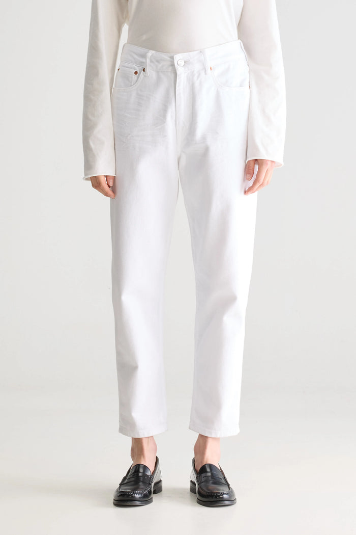 Bellerose Jean Denim Blanc À Jambes Effilées Pour Femmes