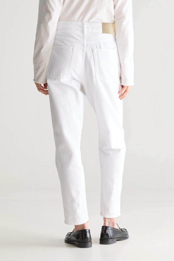 Bellerose Jean Denim Blanc À Jambes Effilées Pour Femmes