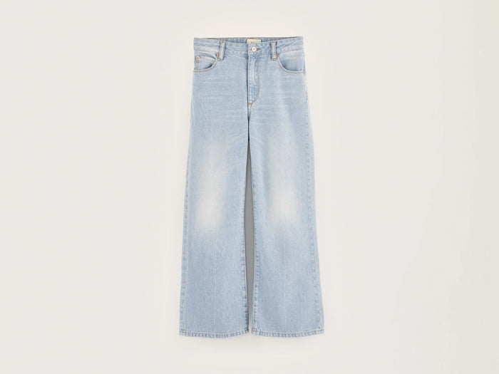 Bellerose Jean évasé en denim bleu-bleach pour filles